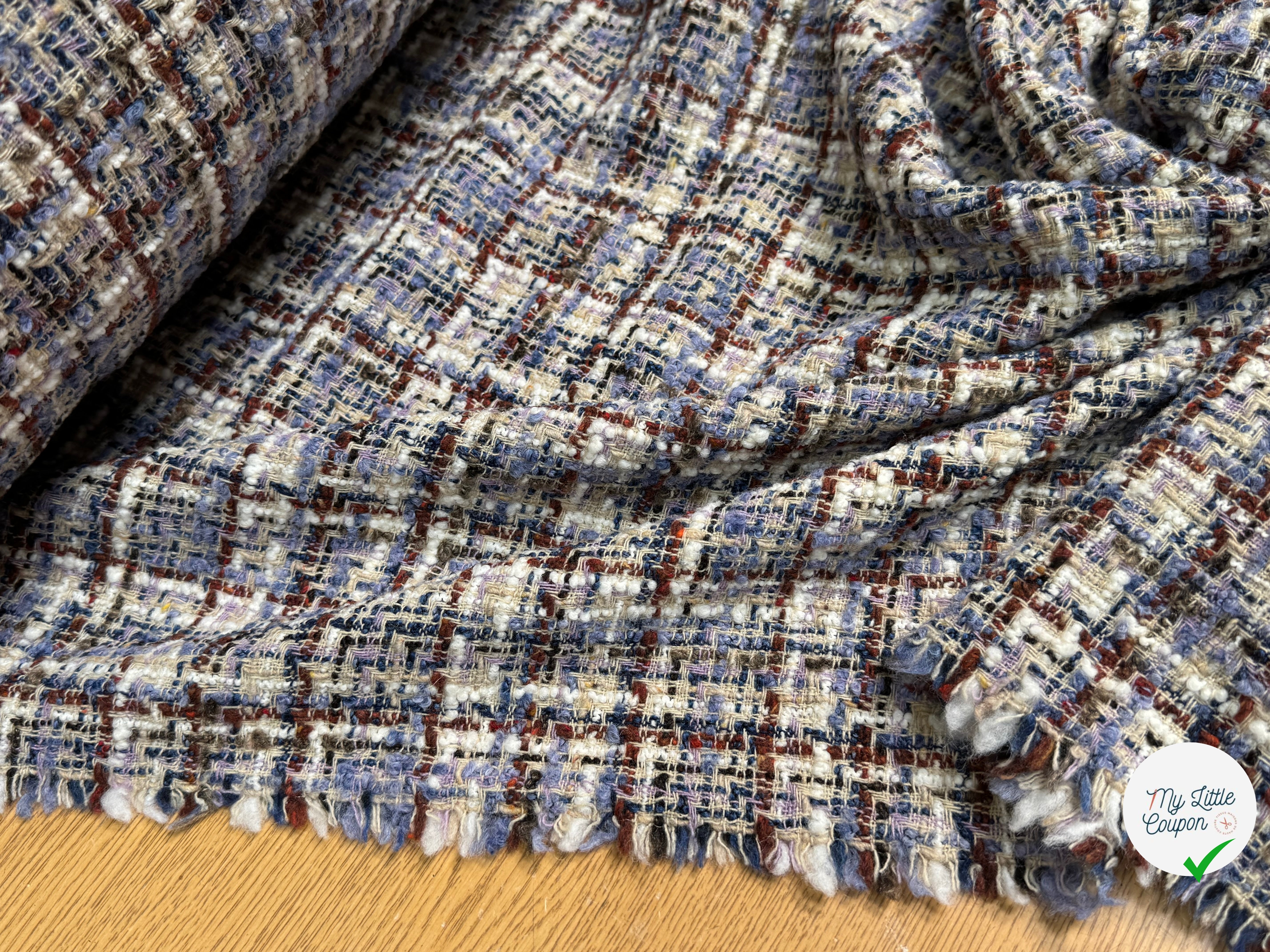 TWEED BOUCLETTE 31% LAINE MULTICO FAITRIVIA - My Little Coupon