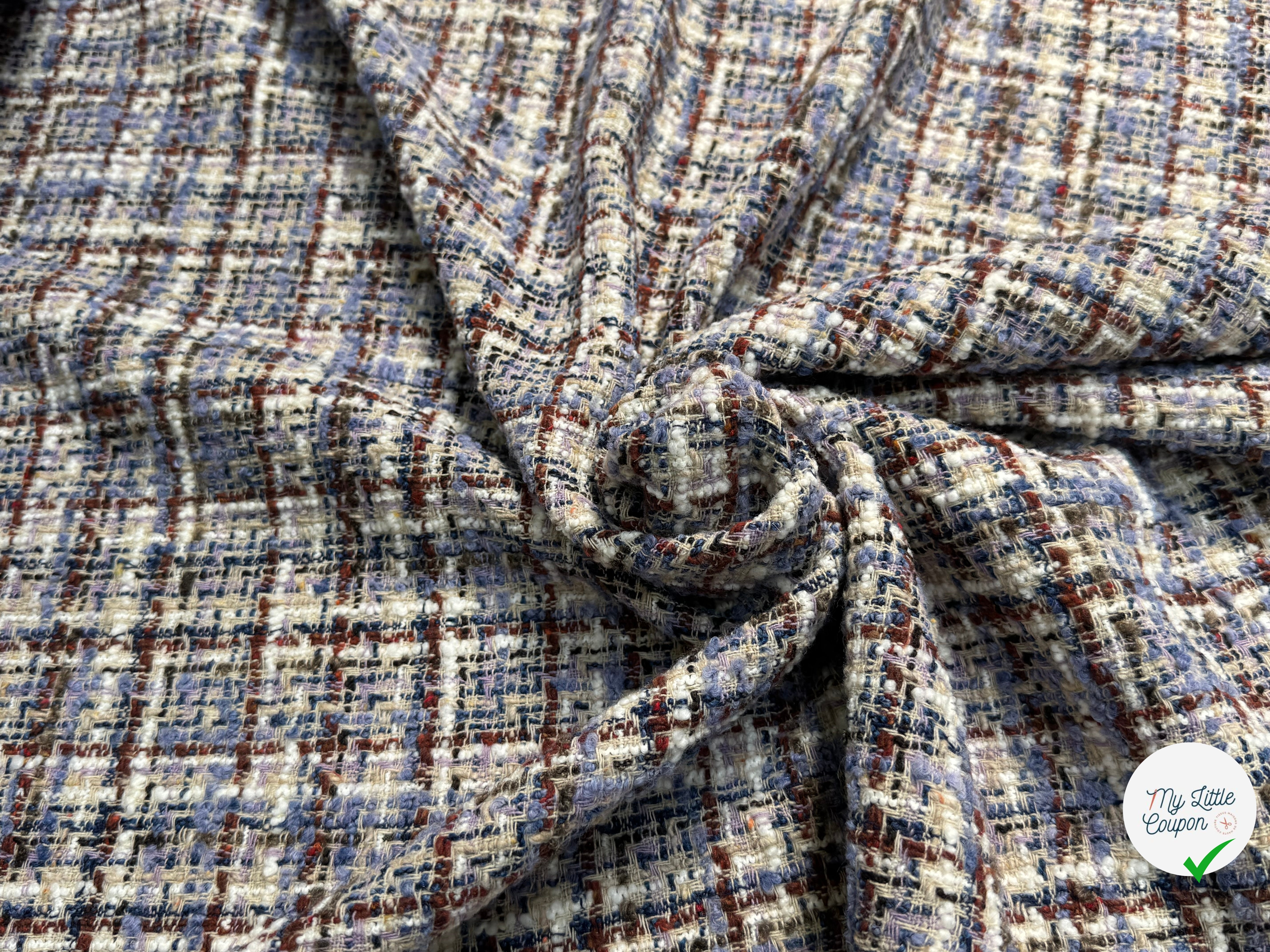 TWEED BOUCLETTE 31% LAINE MULTICO FAITRIVIA - My Little Coupon