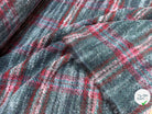 TWEED BOUCLETTE 56% LAINE BLEU À CARREAUX GIOVIXEN - My Little Coupon