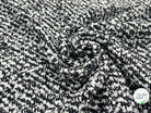 TWEED BOUCLETTE BLANC NOIR 100% LAINE - My Little Coupon