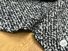 TWEED BOUCLETTE BLANC NOIR 100% LAINE - My Little Coupon