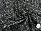 TWEED BOUCLETTE CHINÉ BLANC NOIR 100% LAINE - My Little Coupon