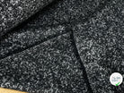 TWEED BOUCLETTE CHINÉ BLANC NOIR 100% LAINE - My Little Coupon