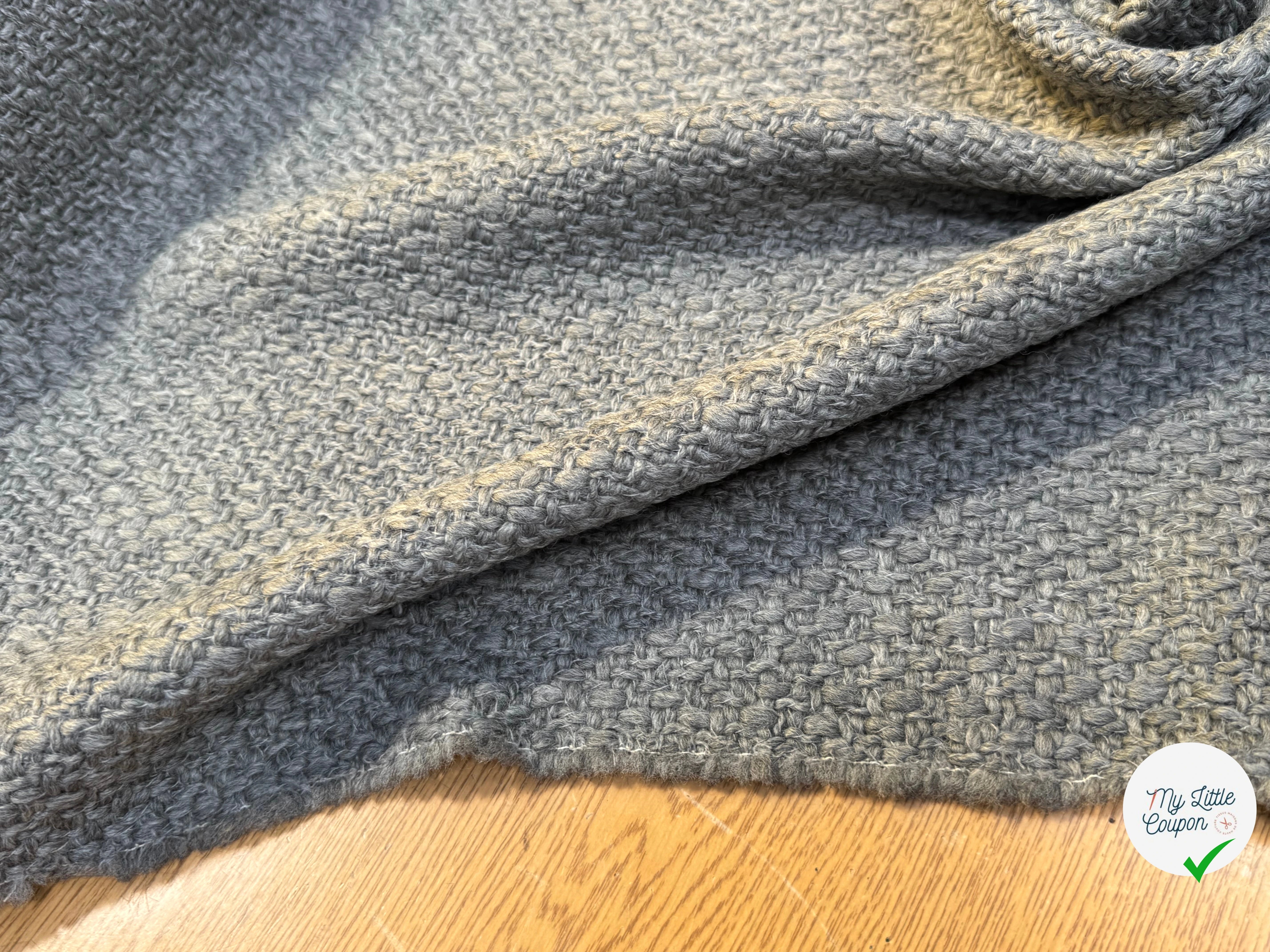 TWEED BOUCLETTE DE LAINE GRIS ULTRA BEAU - My Little Coupon