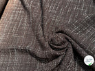 TWEED BOUCLETTE POLYLAINE MARRON NOIR - My Little Coupon