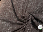 TWEED BOUCLETTE POLYLAINE MARRON NOIR - My Little Coupon