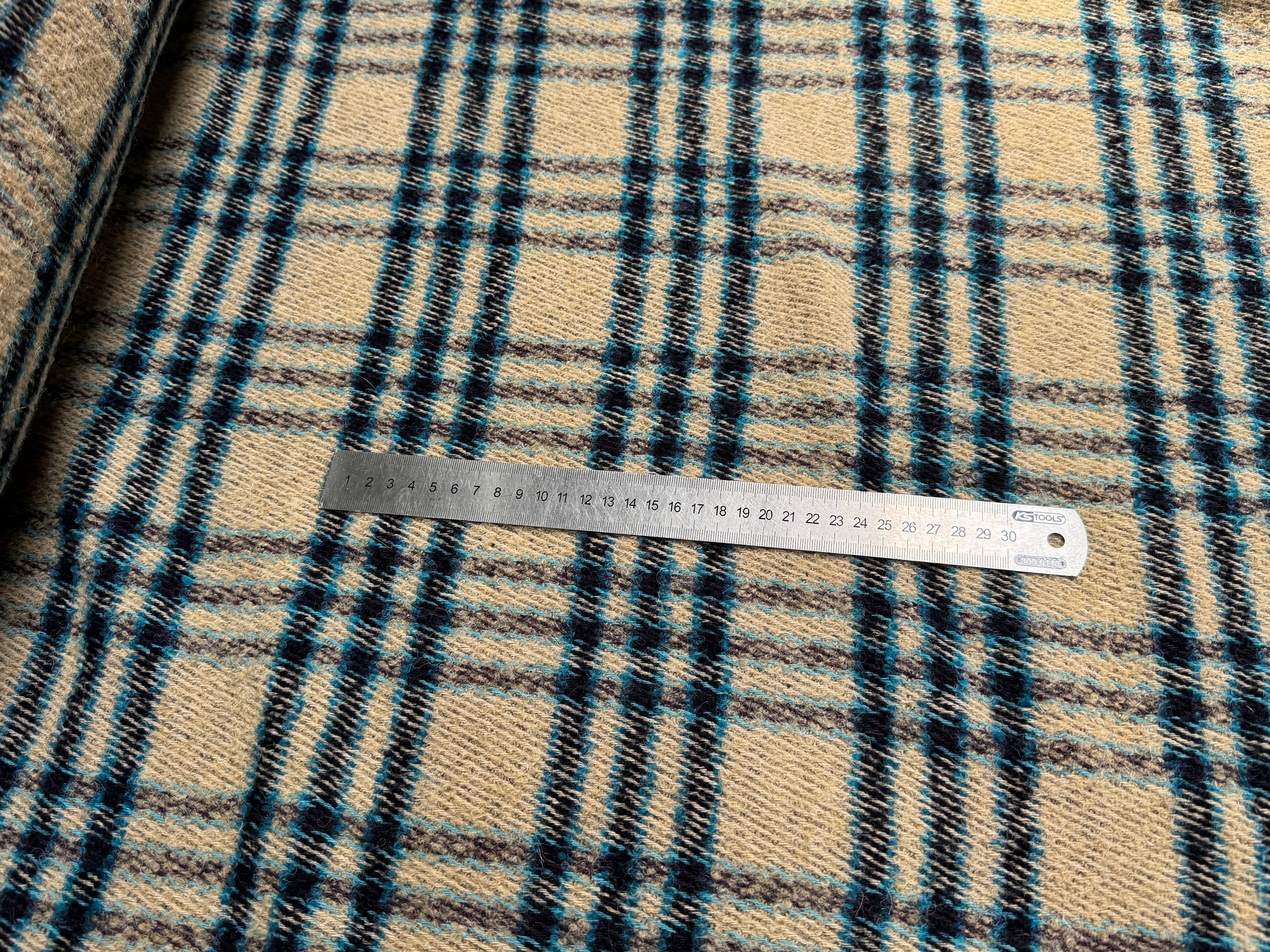 TWEED BOUCLETTE POLYLAINE SERGÉ 10% LAINE ALPAGA BEIGE - My Little Coupon