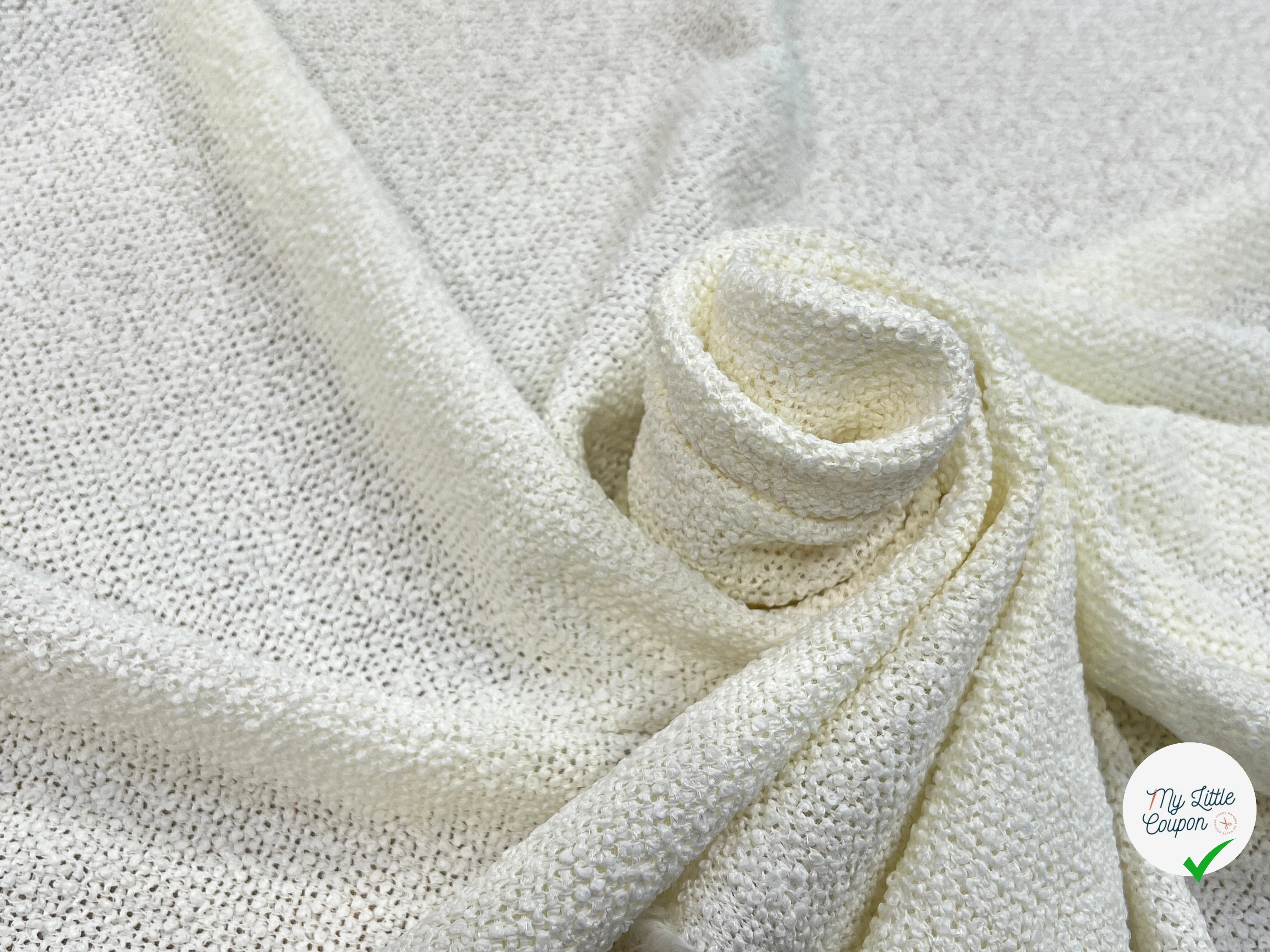 TWEED BOUCLETTE TERMOCOLLÉ BLANC - My Little Coupon