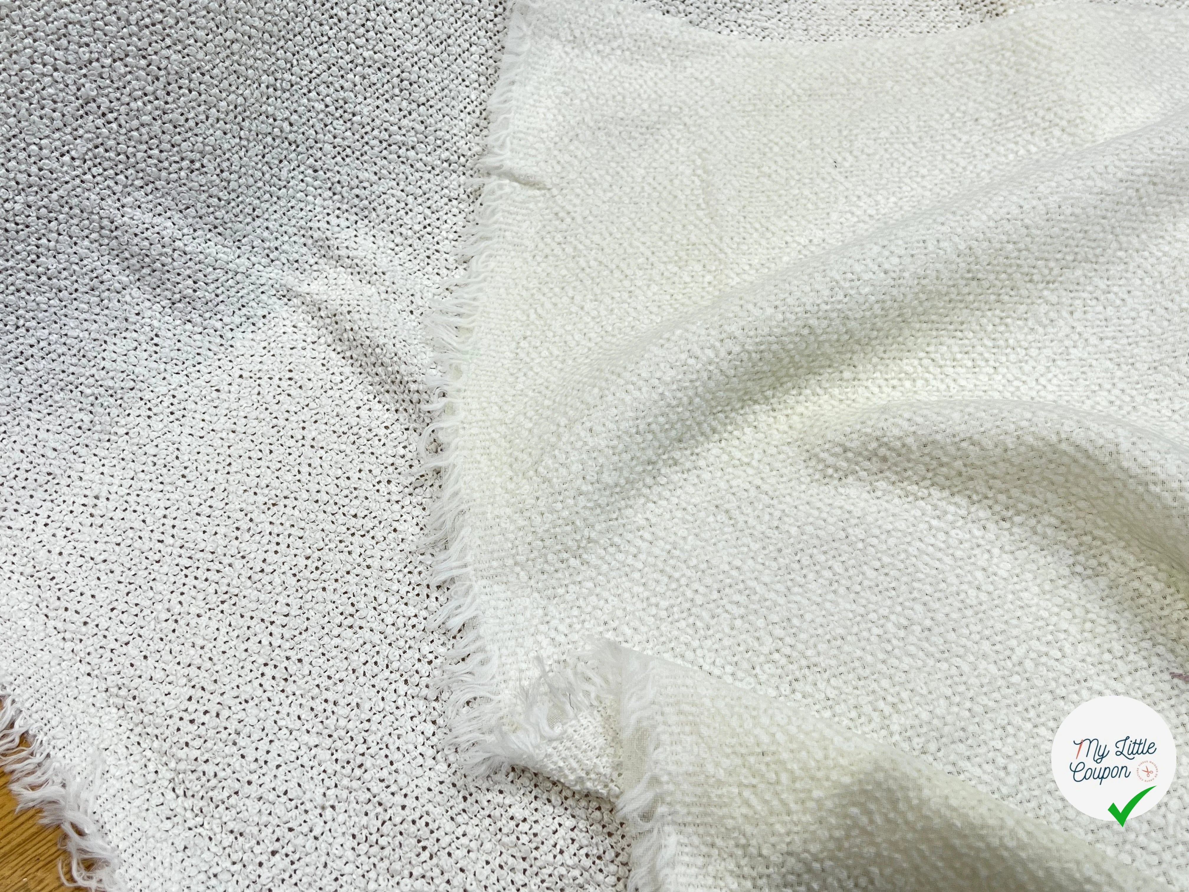 TWEED BOUCLETTE TERMOCOLLÉ BLANC - My Little Coupon