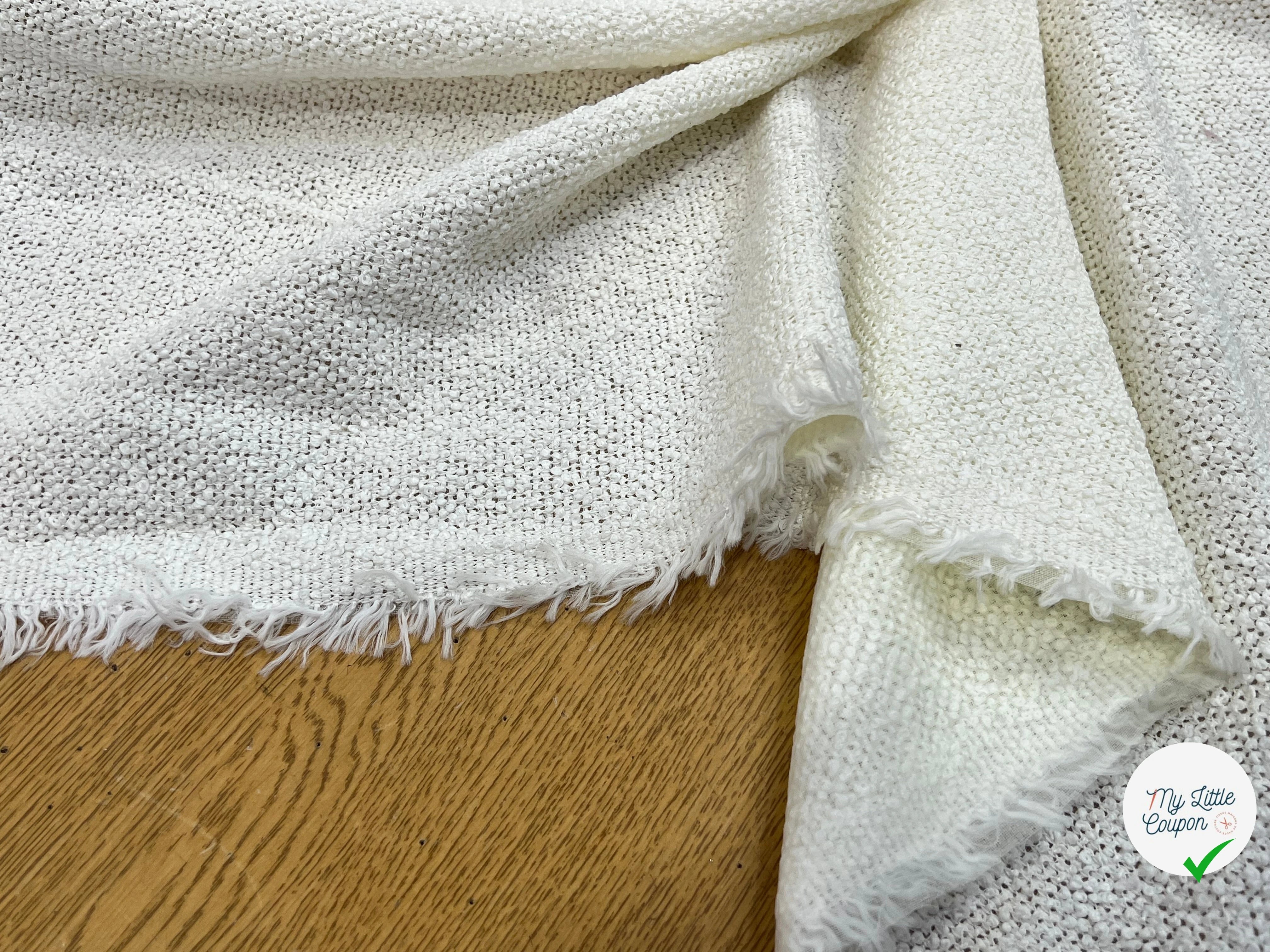 TWEED BOUCLETTE TERMOCOLLÉ BLANC - My Little Coupon