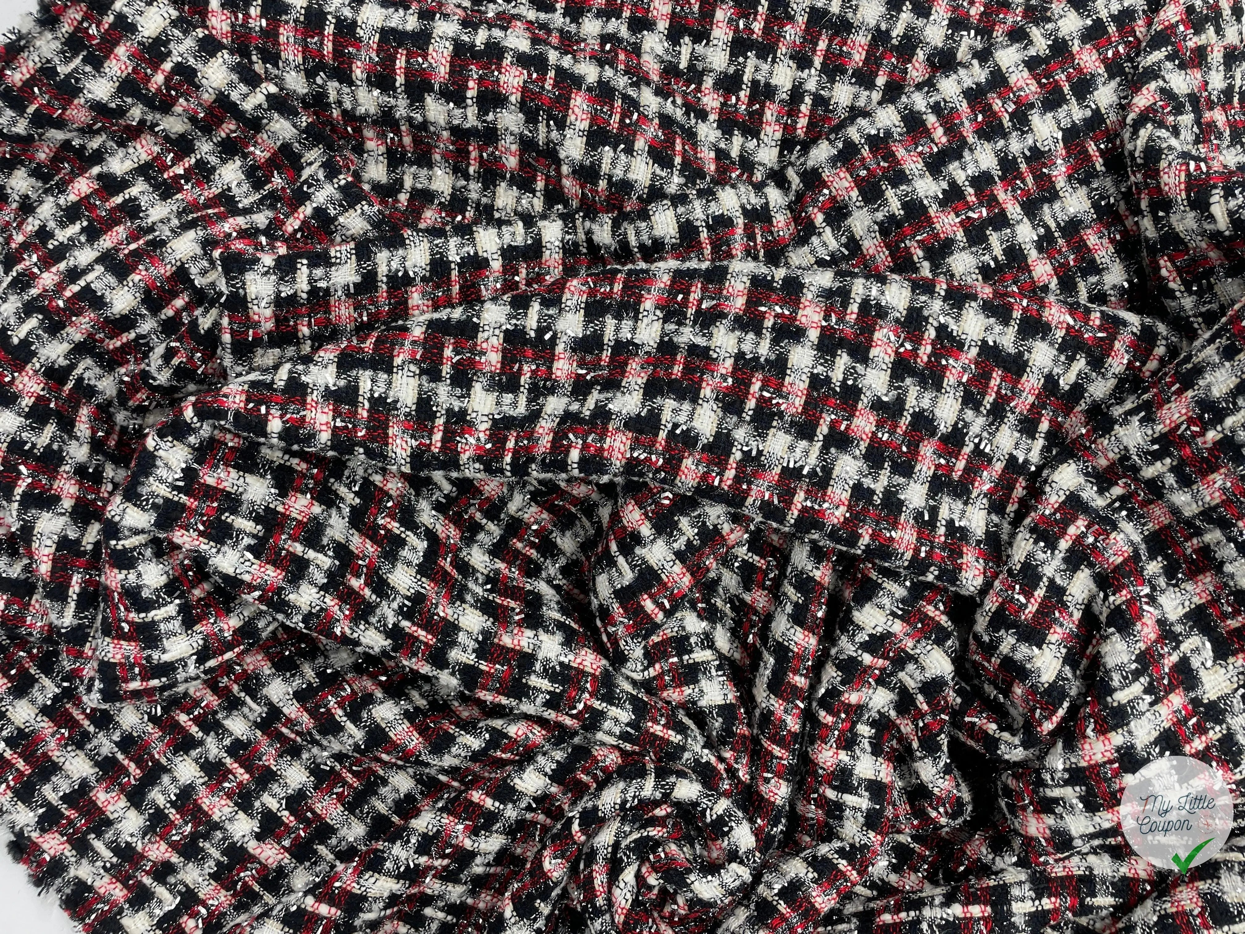 TWEED CARREAUX ÉLÉGANCE TRICOLORE - My Little Coupon - tissu - coudre