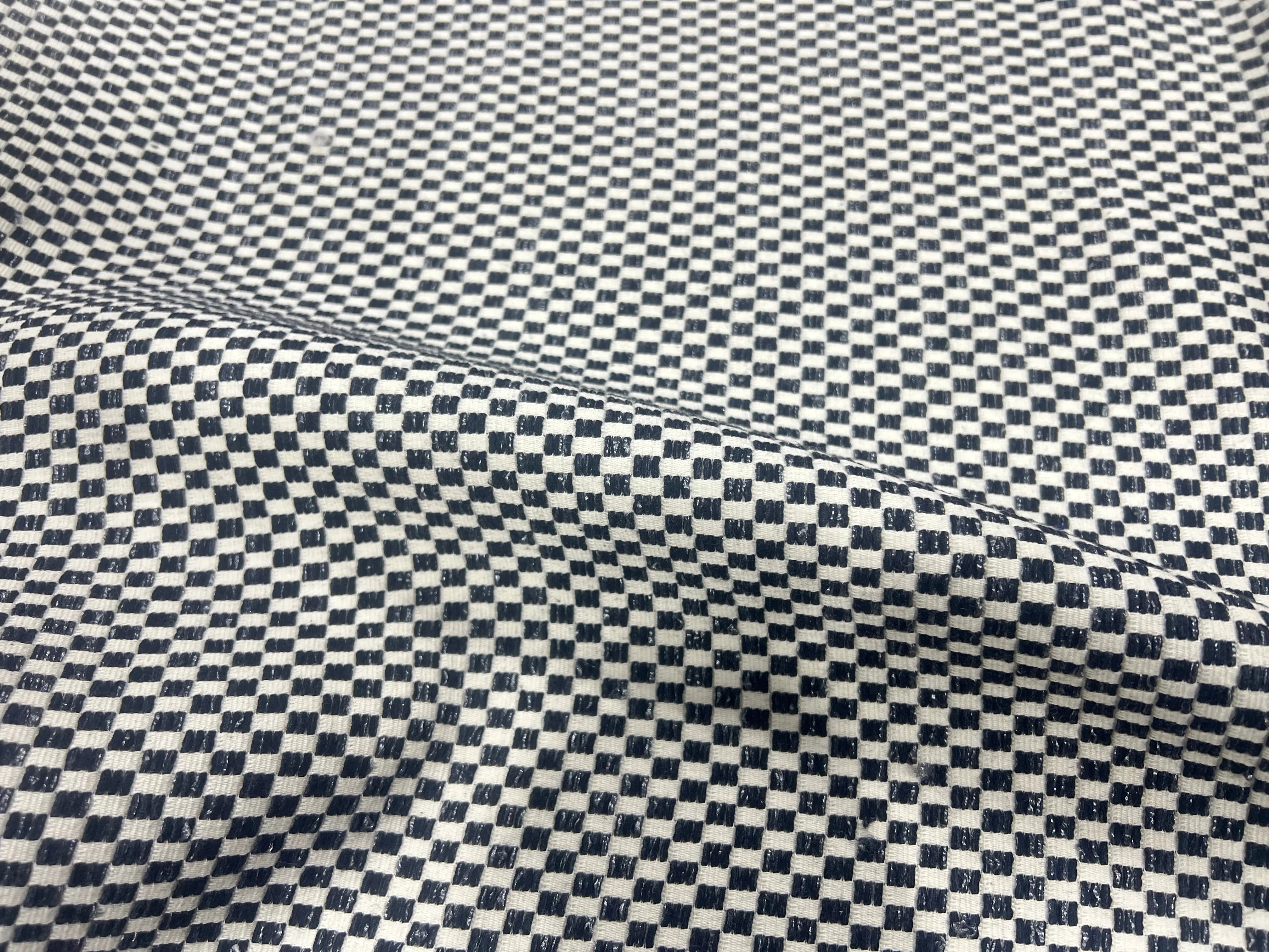 TWEED COTON CARREAUX BLANC & NOIR - My Little Coupon