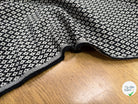 TWEED COTON LOSANGES NOIR ET BLANC - My Little Coupon