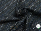 TWEED COTON LUREX BLEU NUIT 80% COTON - My Little Coupon