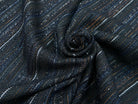 TWEED COTON LUREX BLEU NUIT 80% COTON - My Little Coupon