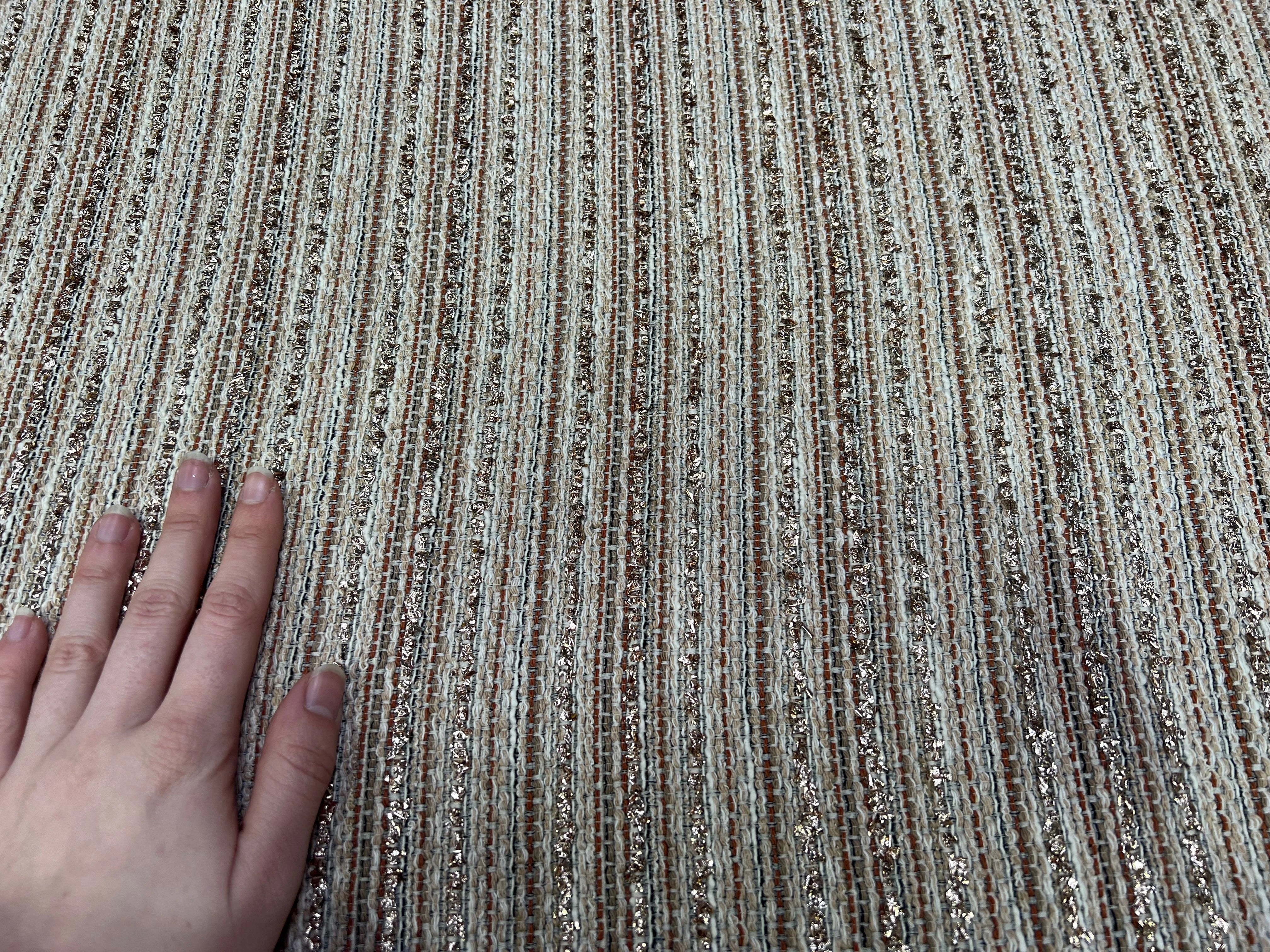 TWEED COTON LUREX DORÉ COULEUR D'AUTOMNE - My Little Coupon