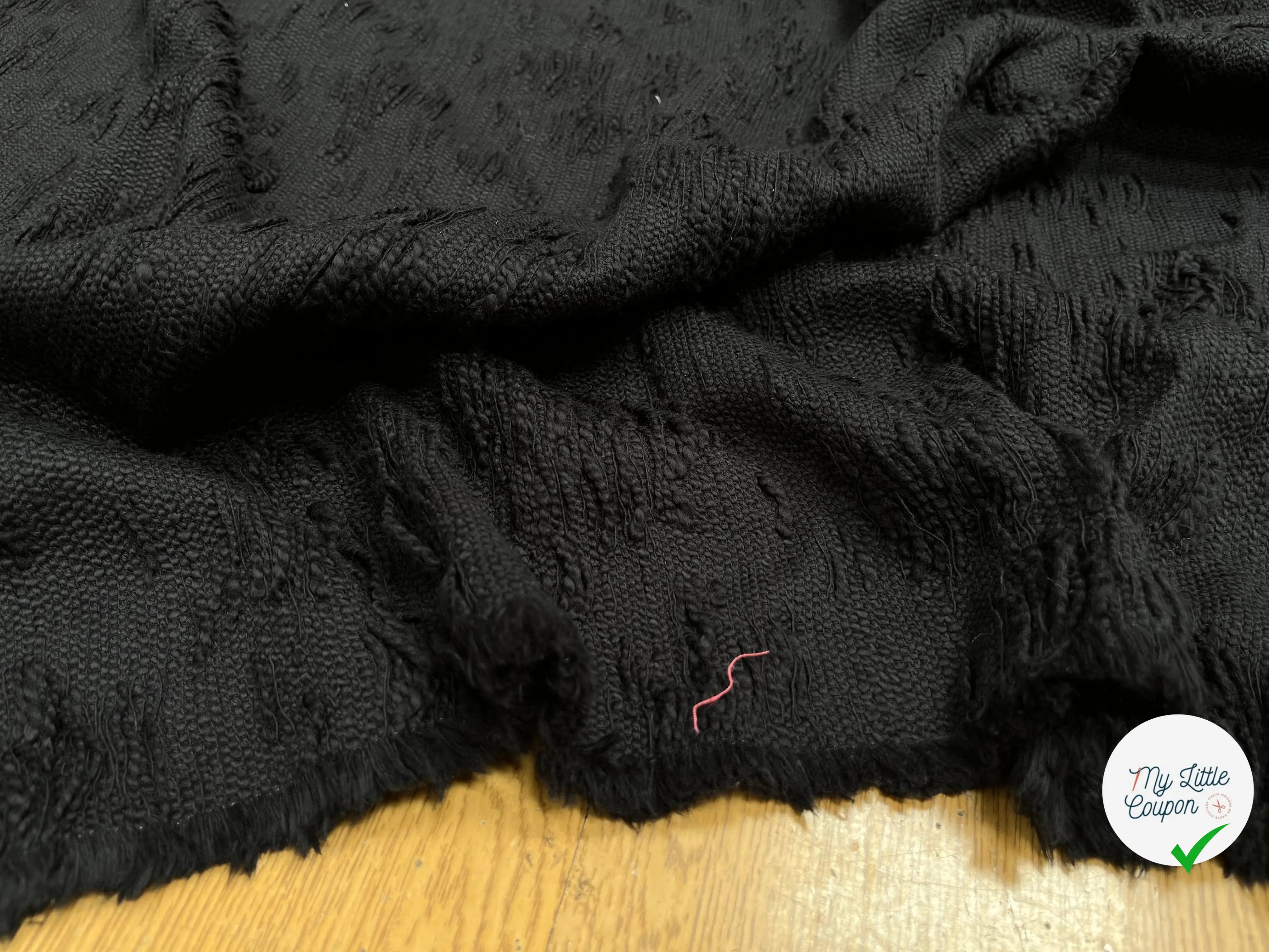 TWEED COTON NOIR GRUNG - My Little Coupon