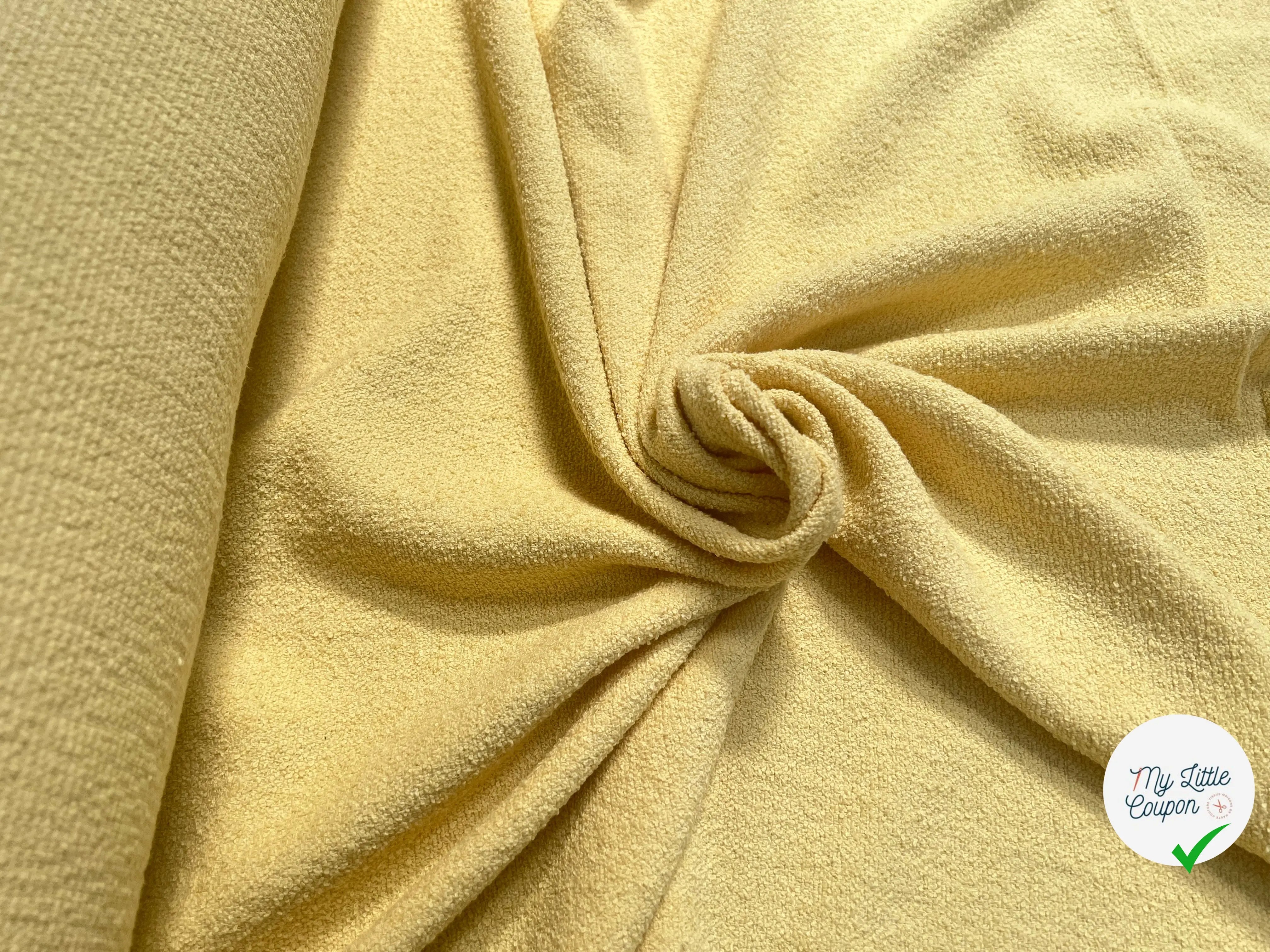 TWEED COTON PRINTEMPS JAUNE BÉBÉ UNI - My Little Coupon