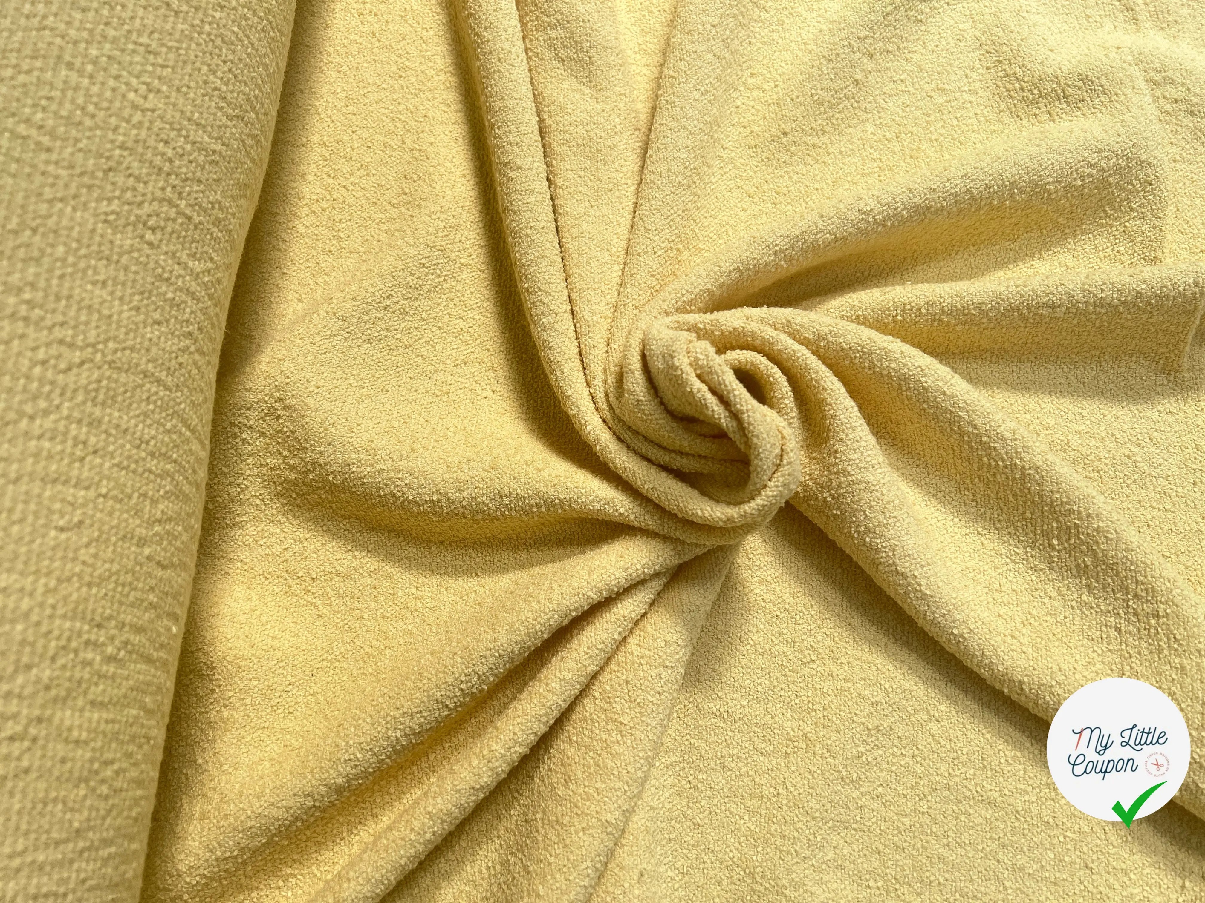 TWEED COTON PRINTEMPS JAUNE BÉBÉ UNI - My Little Coupon