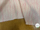 TWEED DE COTON BLANC À RAYURES ROSES - My Little Coupon