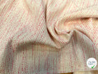 TWEED DE COTON BLANC À RAYURES ROSES - My Little Coupon