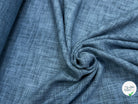 TWEED DE COTON CAMPAGNE BLEU MATIÈRE NATURELLE 100% COTON - My Little Coupon