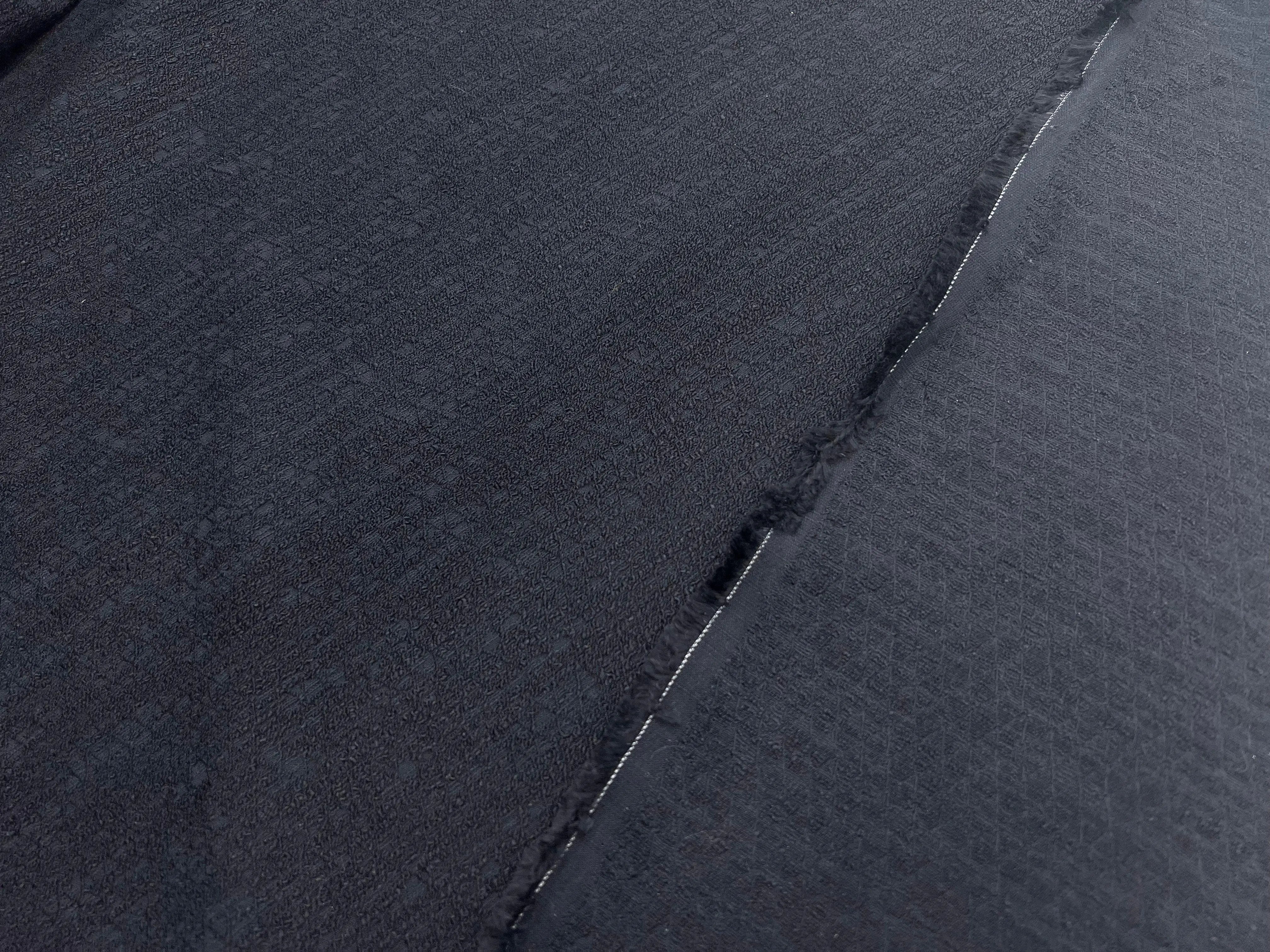 TWEED DE COTON STRETCH NAVY BLUE - My Little Coupon - tissu - coudre