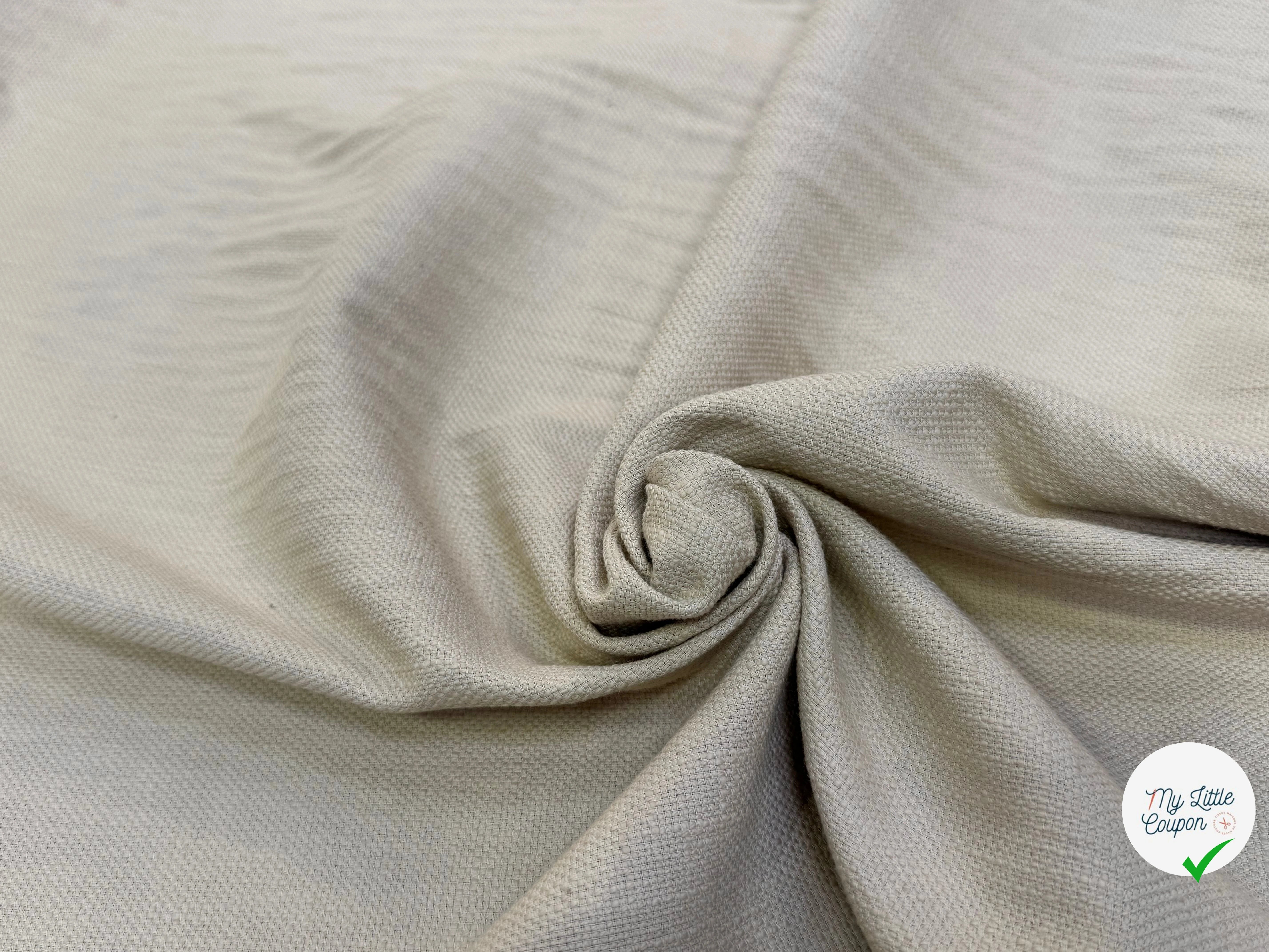 TWEED DE COTON TRICOT RUSTIQUE ÉCRU - My Little Coupon