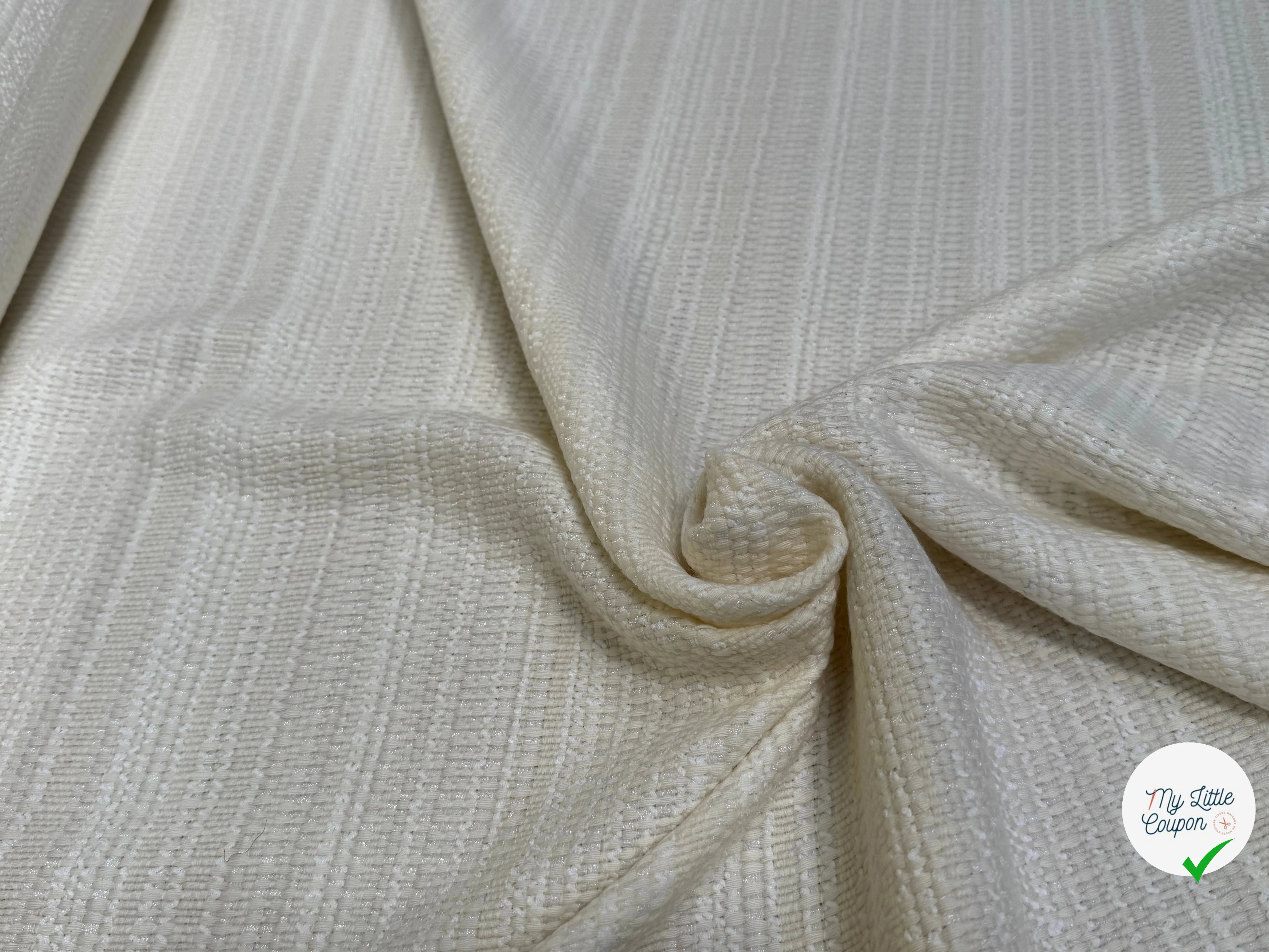 TWEED DE LAINE POLYAMIDE BLANC CASSÉ 63% LAINE - My Little Coupon