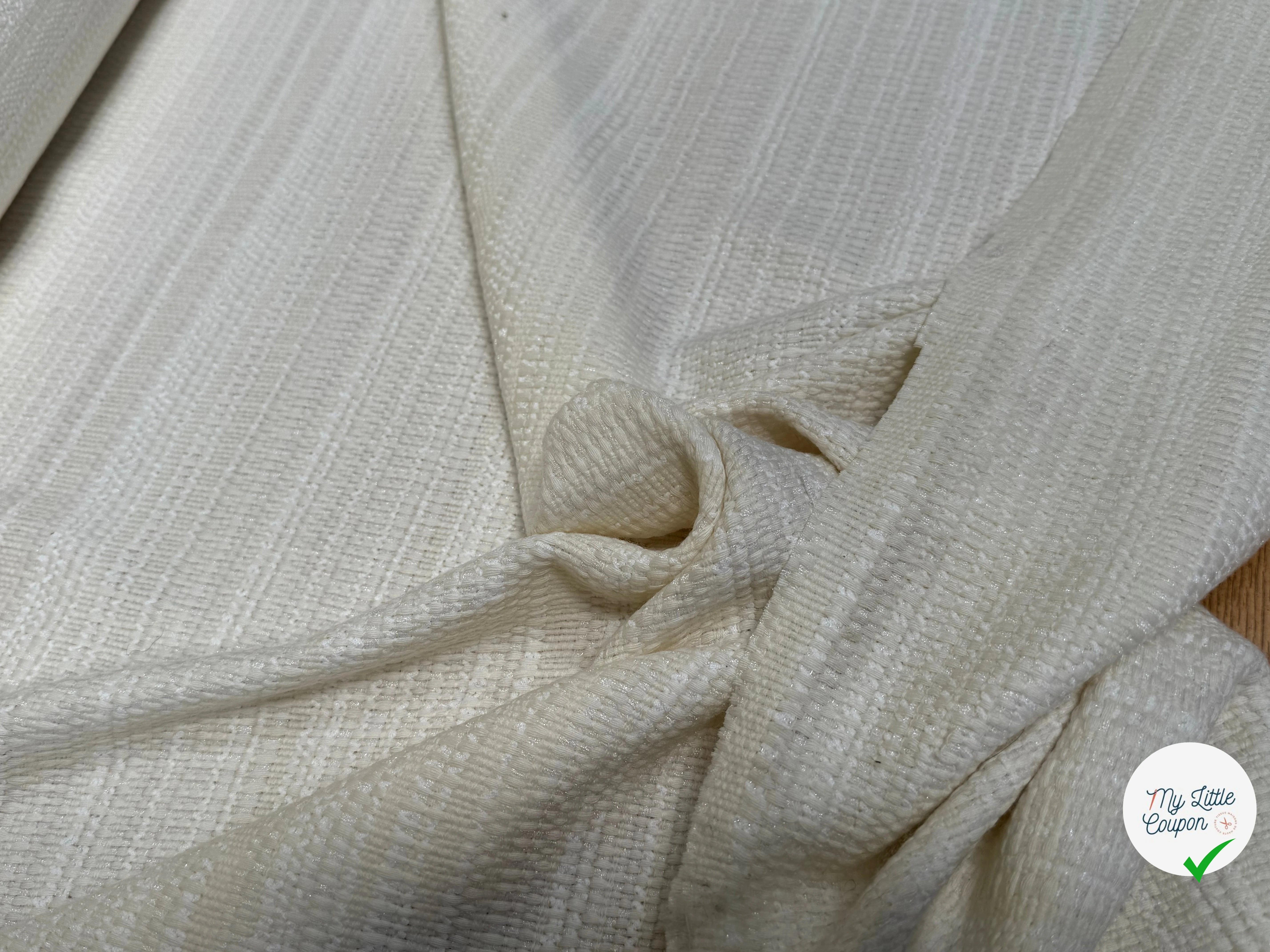 TWEED DE LAINE POLYAMIDE BLANC CASSÉ 63% LAINE - My Little Coupon