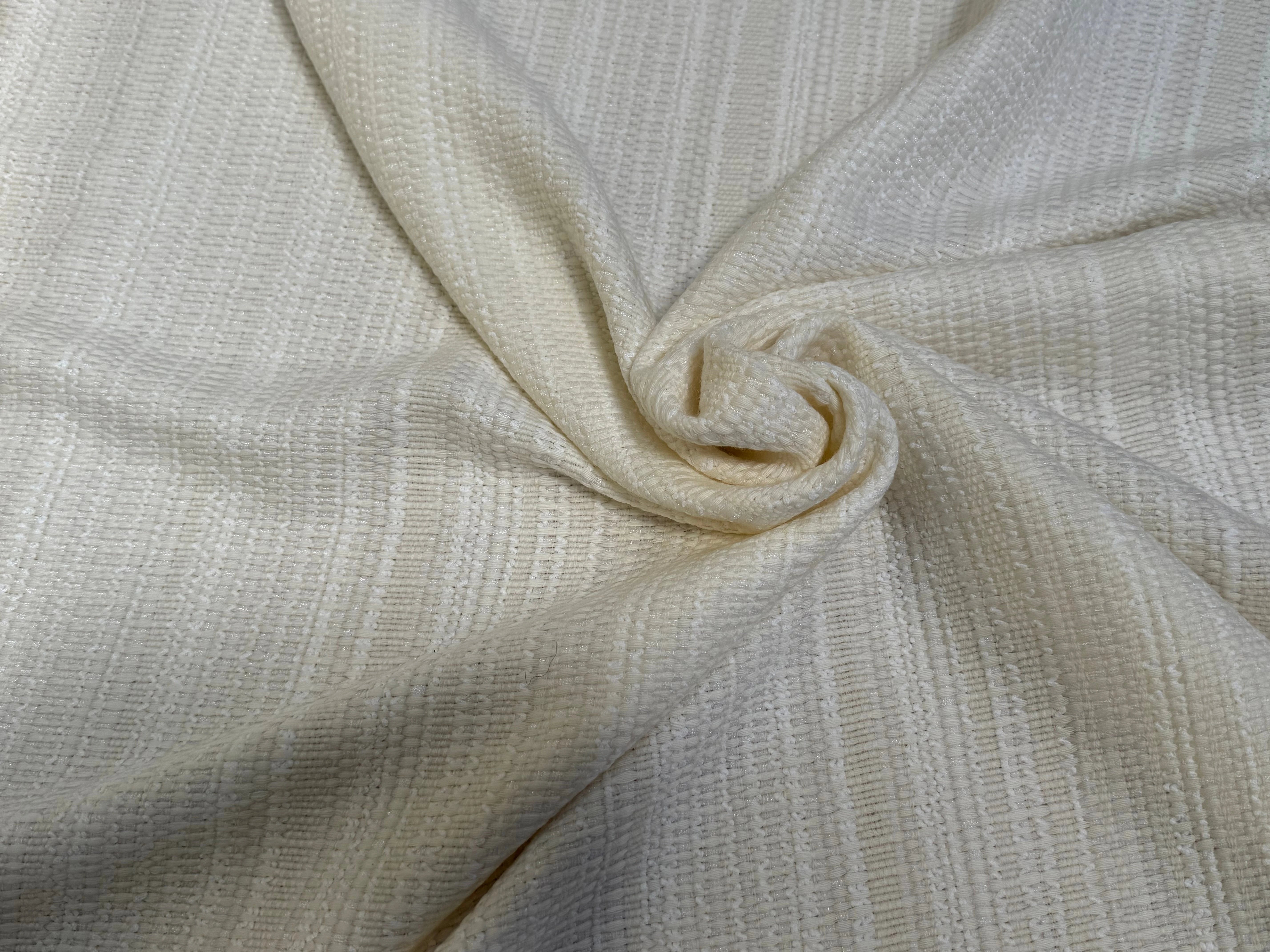 TWEED DE LAINE POLYAMIDE BLANC CASSÉ 63% LAINE - My Little Coupon