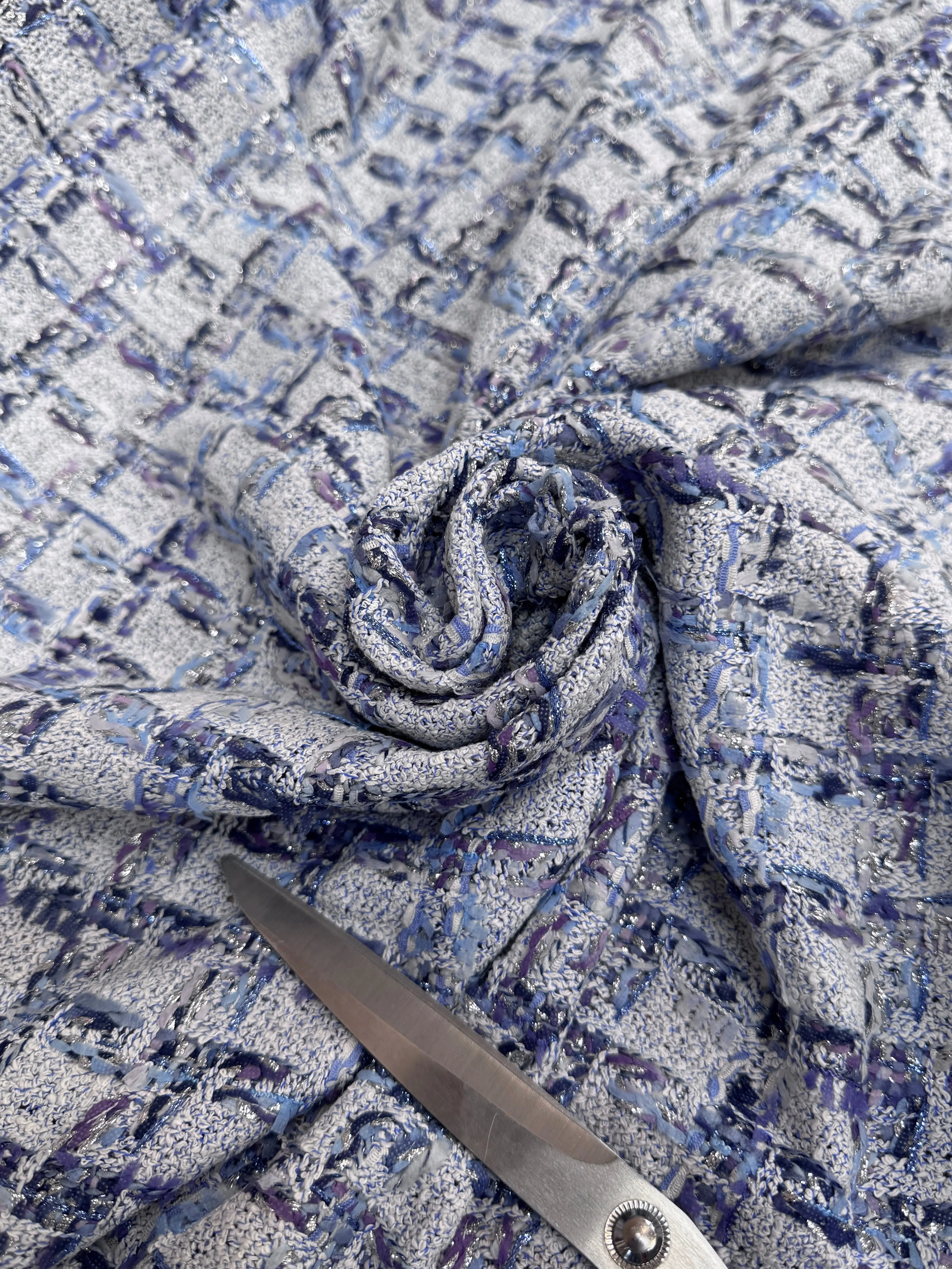 TWEED DE PRESTIGE MADE IN FRANCE CARREAUX AQUA THEME - My Little Coupon