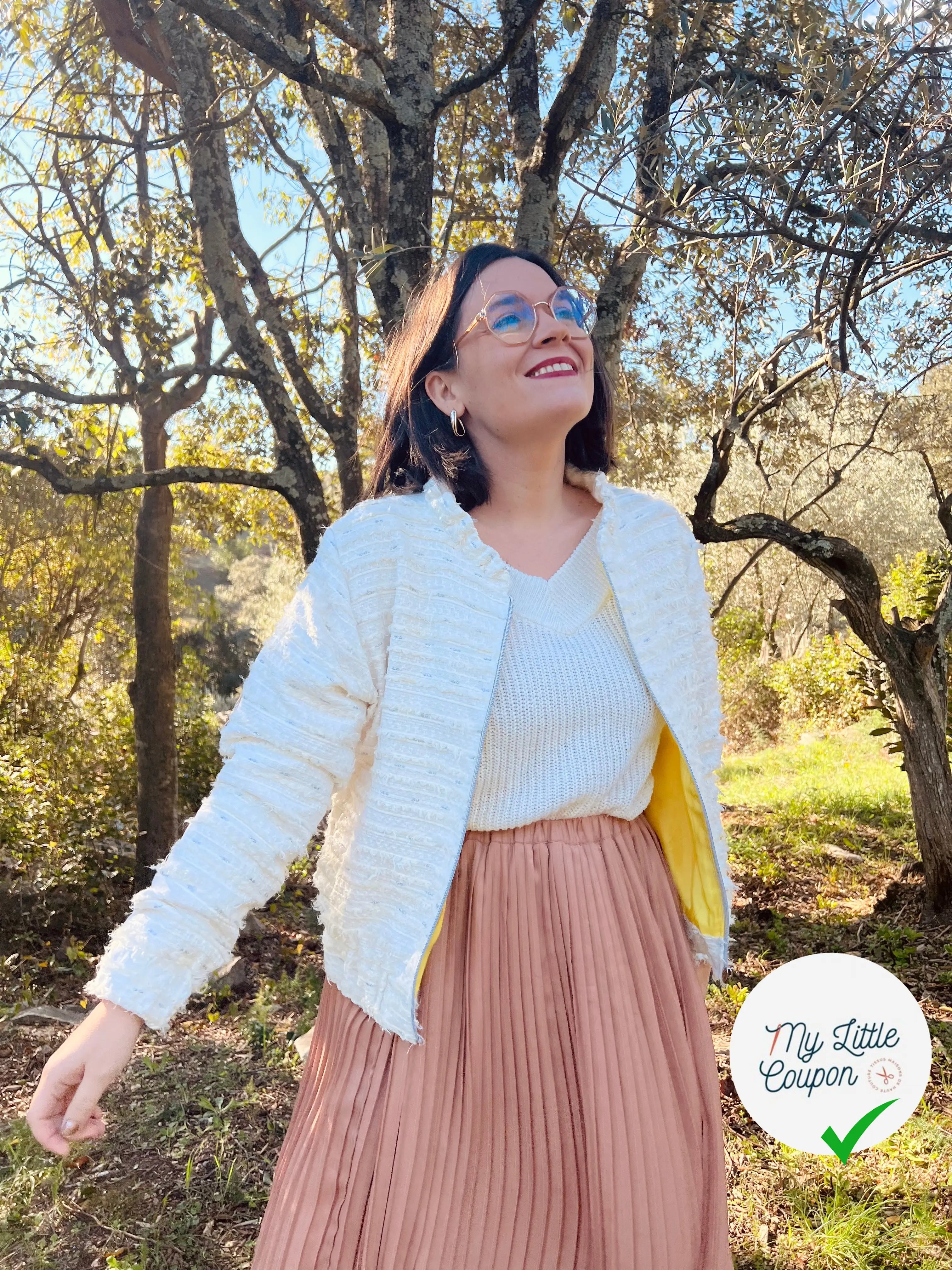 TWEED DE PRINTEMPS CHIC BLANC CASSÉ MSO