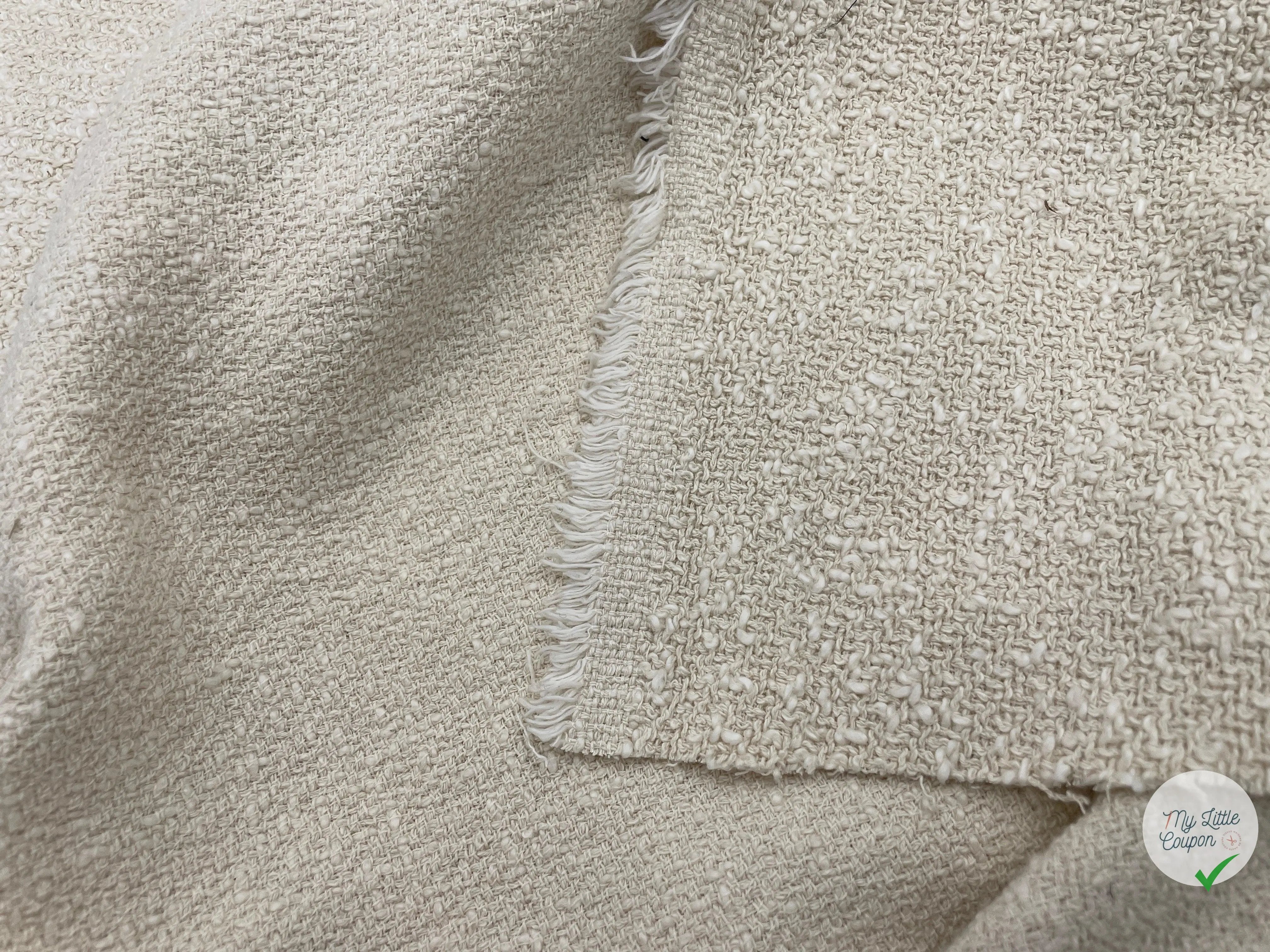 TWEED DE PRINTEMPS IVOIRE - coupon de 3 mètres - My Little Coupon - tissu - coudre