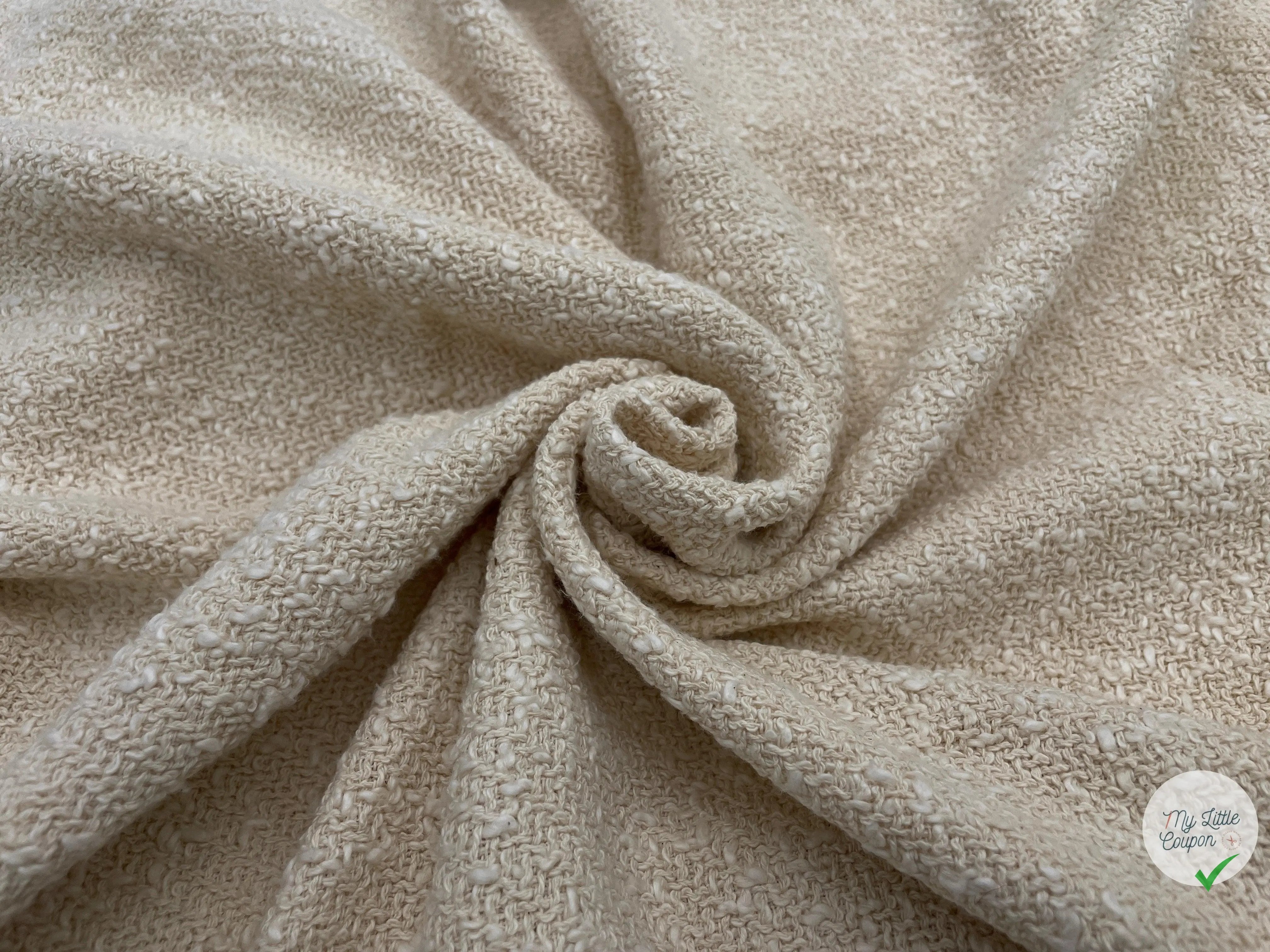 TWEED DE PRINTEMPS IVOIRE - coupon de 3 mètres - My Little Coupon - tissu - coudre