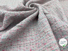 TWEED DE PRINTEMPS ROSE ET TURQUOISE - My Little Coupon - tissu - coudre