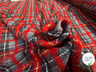 TWEED ÉCOSSAIS ÉCLAT ROUGE MADE IN FRANCE - My Little Coupon