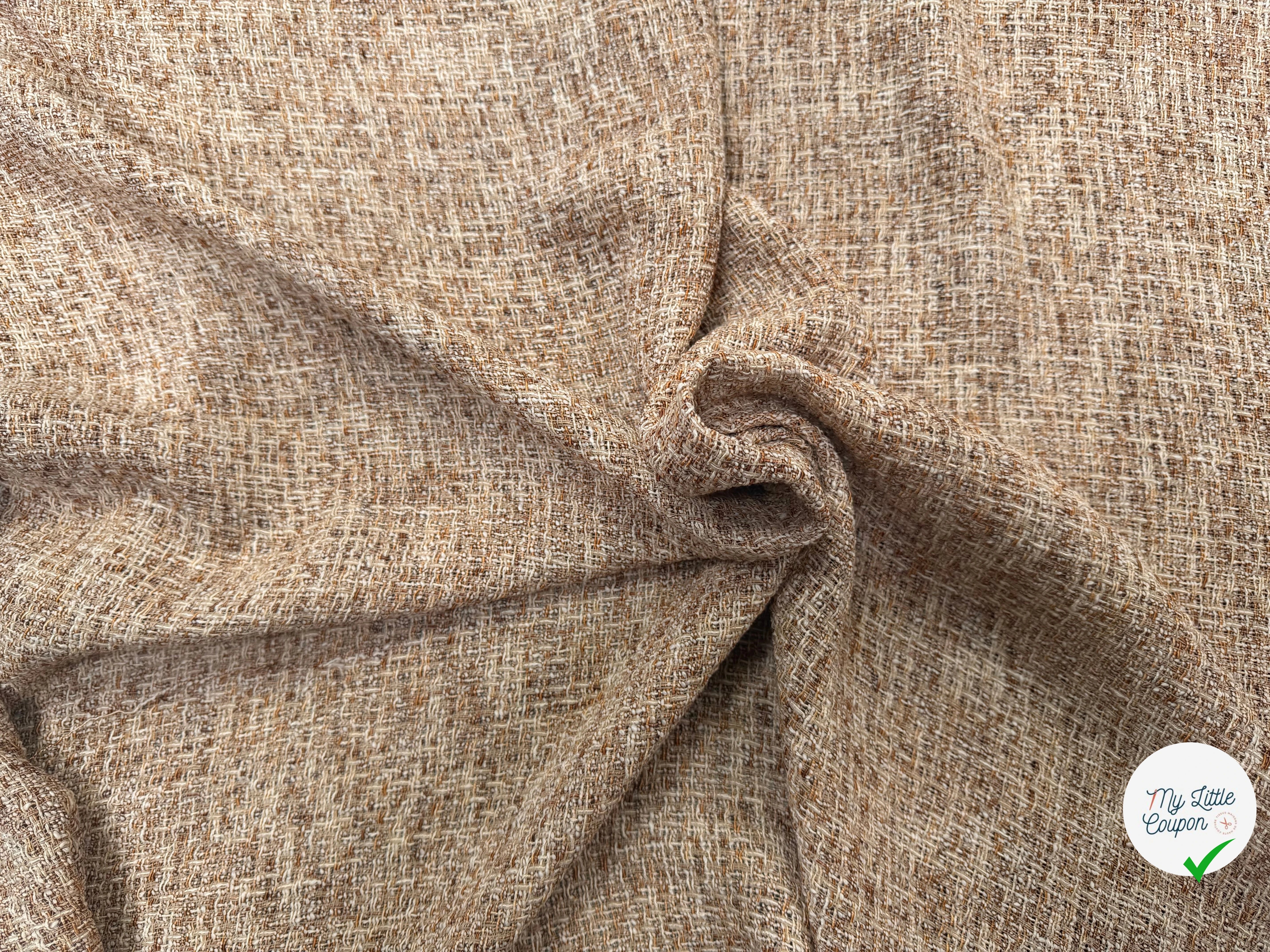 TWEED ÉTÉ COTON VISCOSE MIEL - My Little Coupon