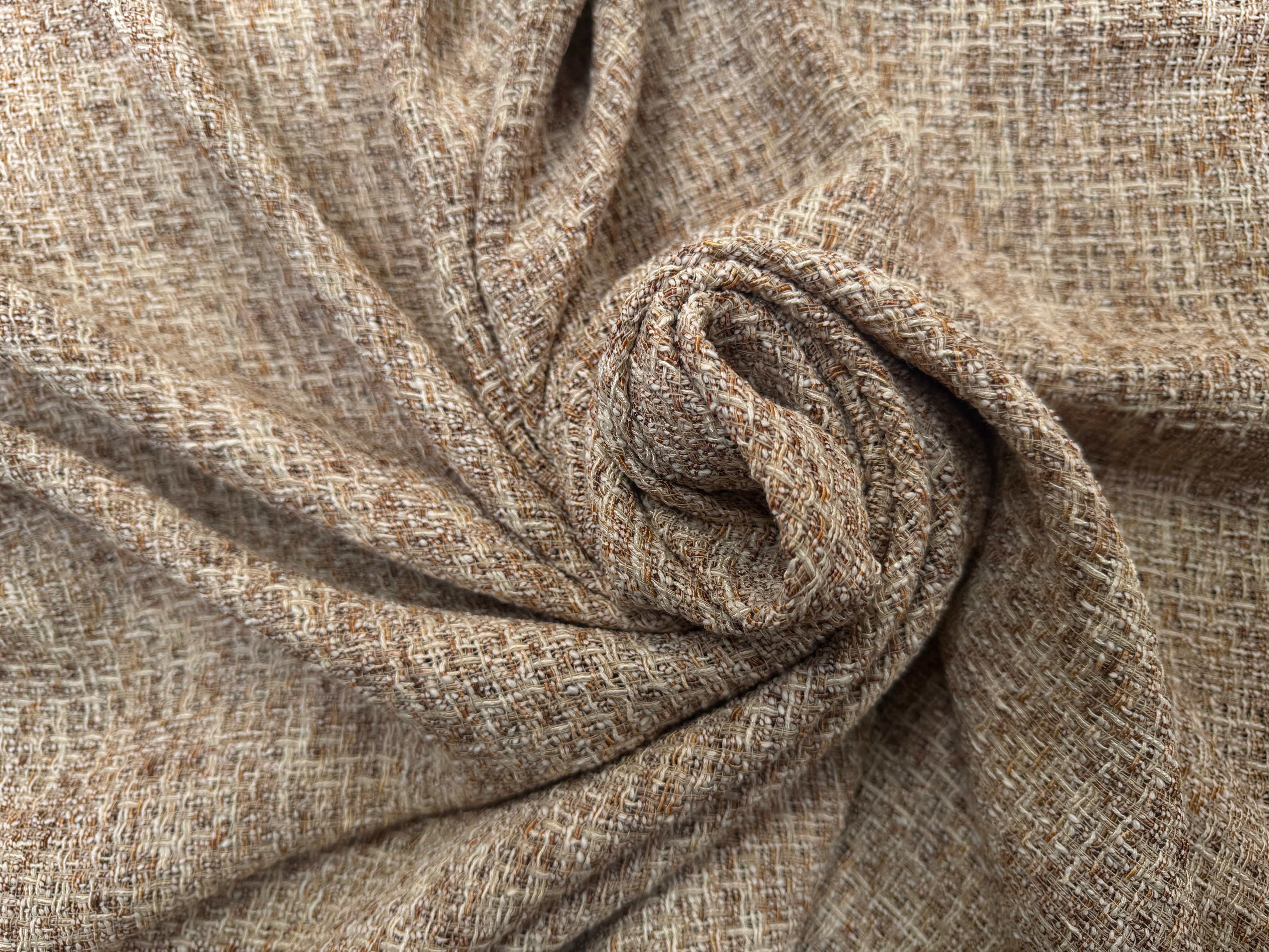 TWEED ÉTÉ COTON VISCOSE MIEL - My Little Coupon