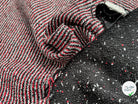 TWEED JACQUARD 24% COTON 52% LIN GRIS ROUGE - My Little Coupon