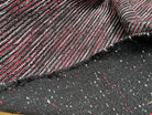 TWEED JACQUARD 36% POLYCOTON 32% COTON ET 18% LAINE NOIR ROUGE - My Little Coupon