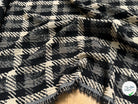 TWEED JACQUARD À CARREAUX BEIGE NOIR 61% COTON ET 7% LAINE VIERGE - My Little Coupon