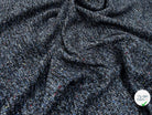 TWEED LAINE VIERGE SOIE BLEU CHINÉ - My Little Coupon