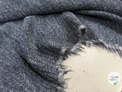 TWEED LOURD BLEU COTON RAYURES SERGÉES - My Little Coupon