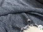 TWEED LOURD BLEU COTON RAYURES SERGÉES - My Little Coupon