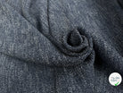TWEED LOURD BLEU COTON RAYURES SERGÉES - My Little Coupon
