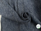 TWEED LOURD BLEU COTON RAYURES SERGÉES - My Little Coupon