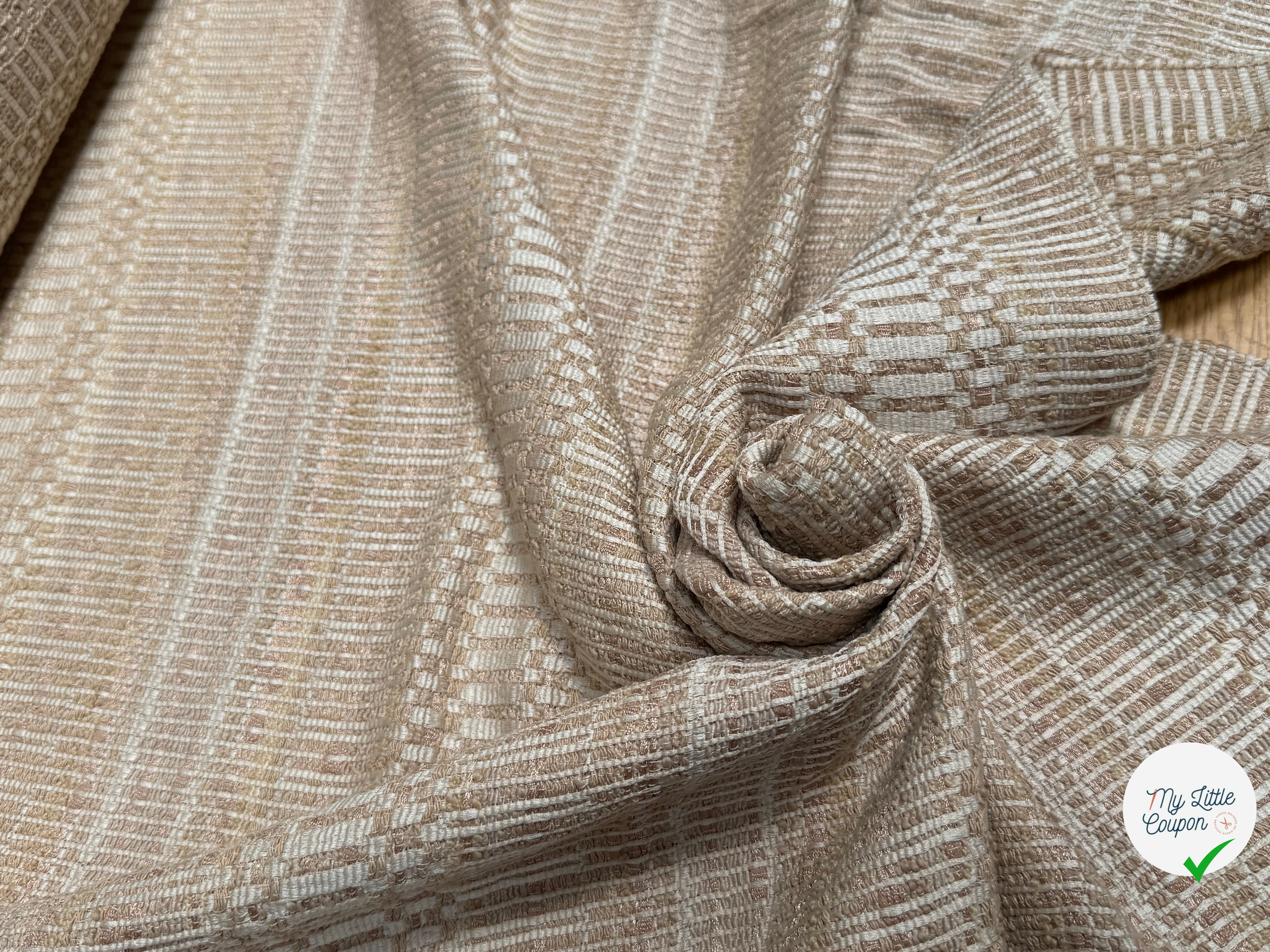 TWEED MI-SAISON 83% COTON BEIGE - My Little Coupon
