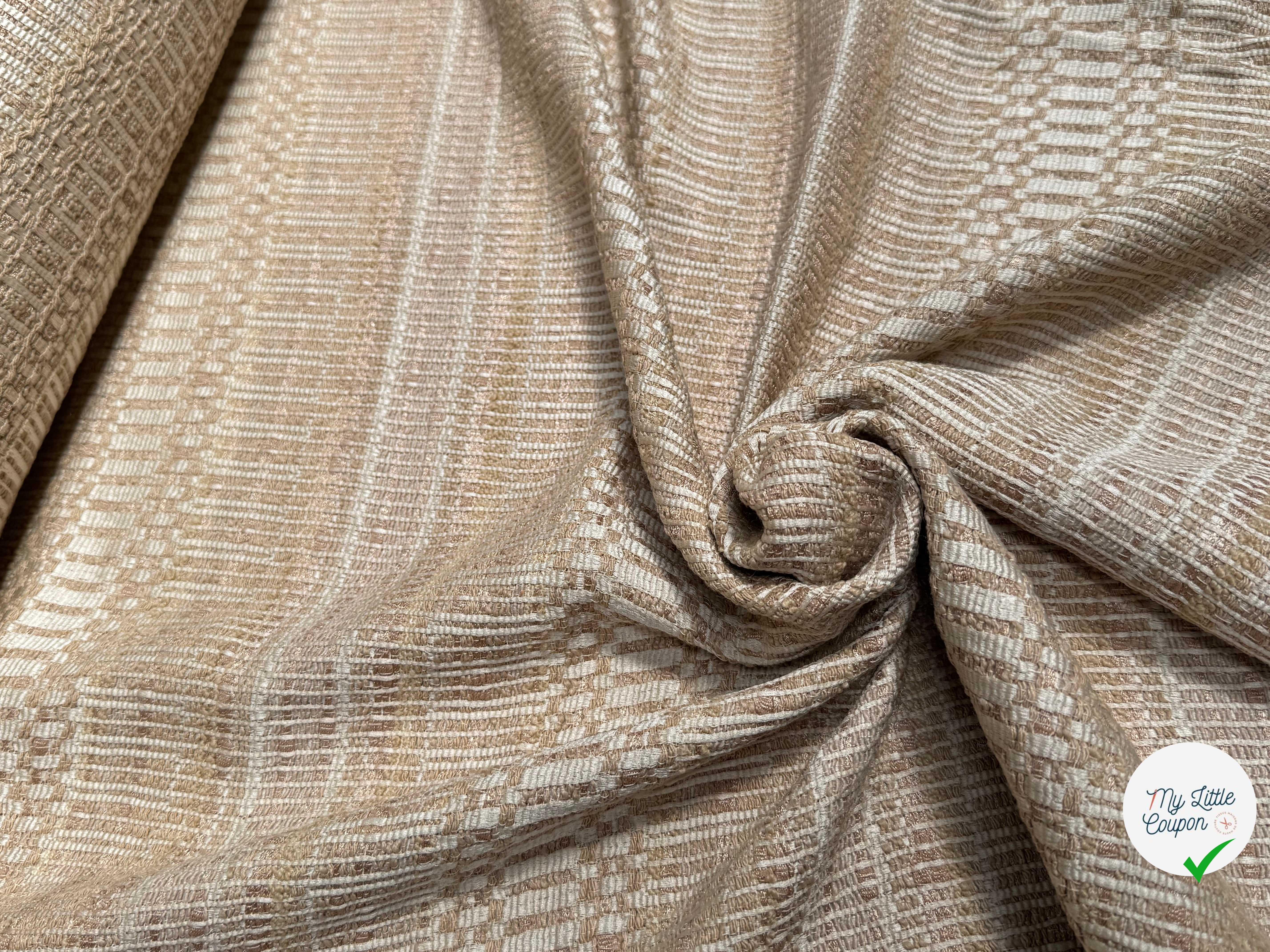 TWEED MI-SAISON 83% COTON BEIGE - My Little Coupon