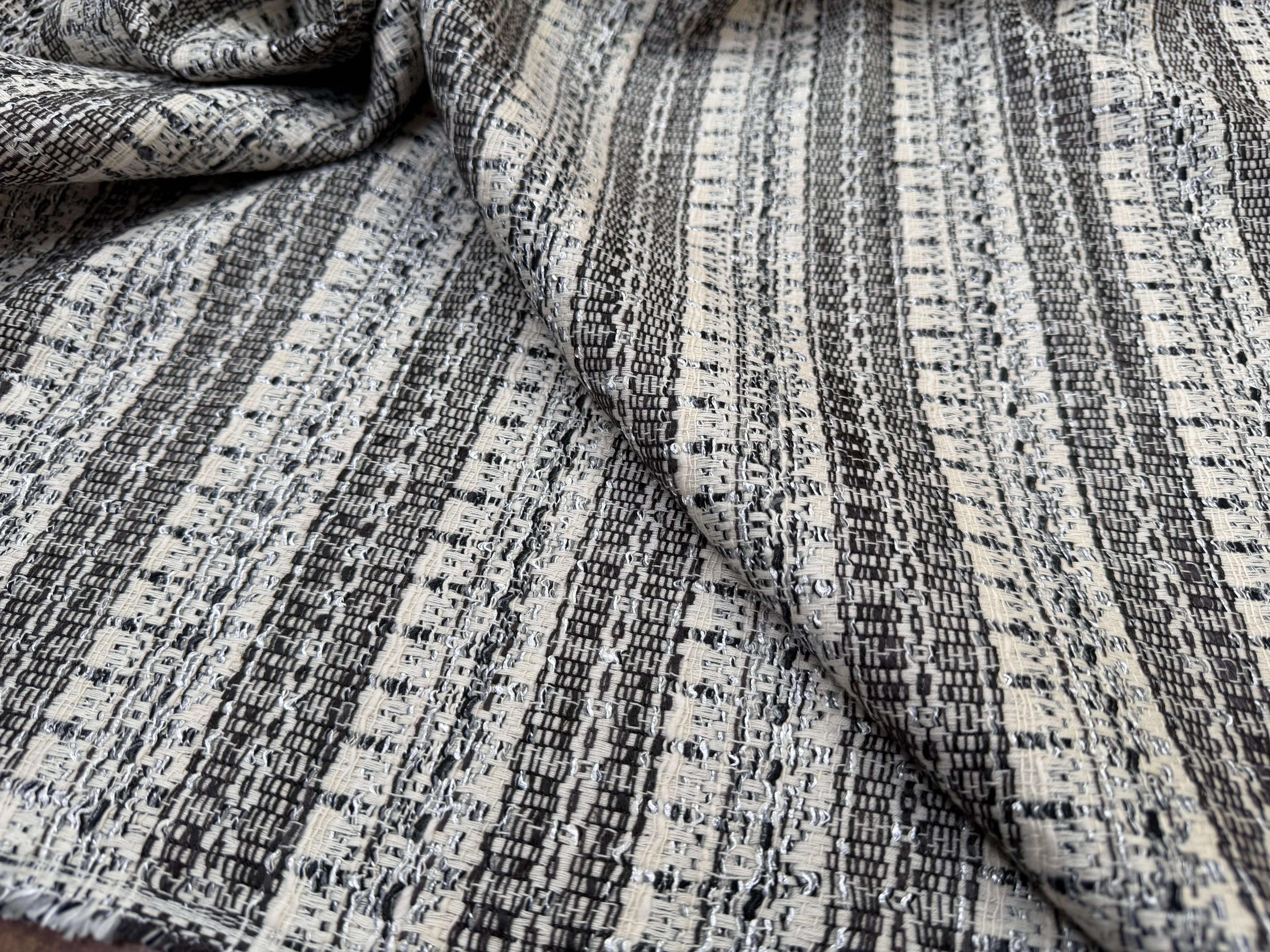 TWEED MI SAISON CHIC BLANC CASSÉ ARGENT - My Little Coupon